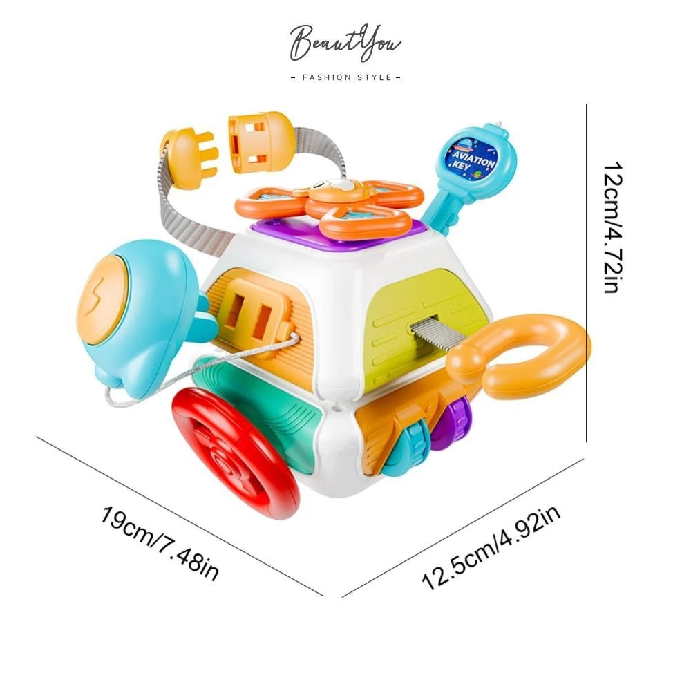 10 Em 1 Baby Busy Board Cube Montessori Brinquedos Sensoriais para Crianças 1-3 Anos