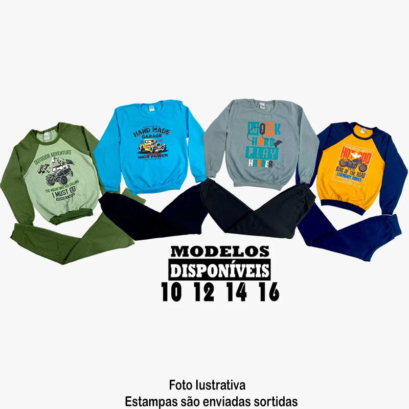 Kit de Roupas de Frio Masculinas - 4 Conjuntos de Moletom