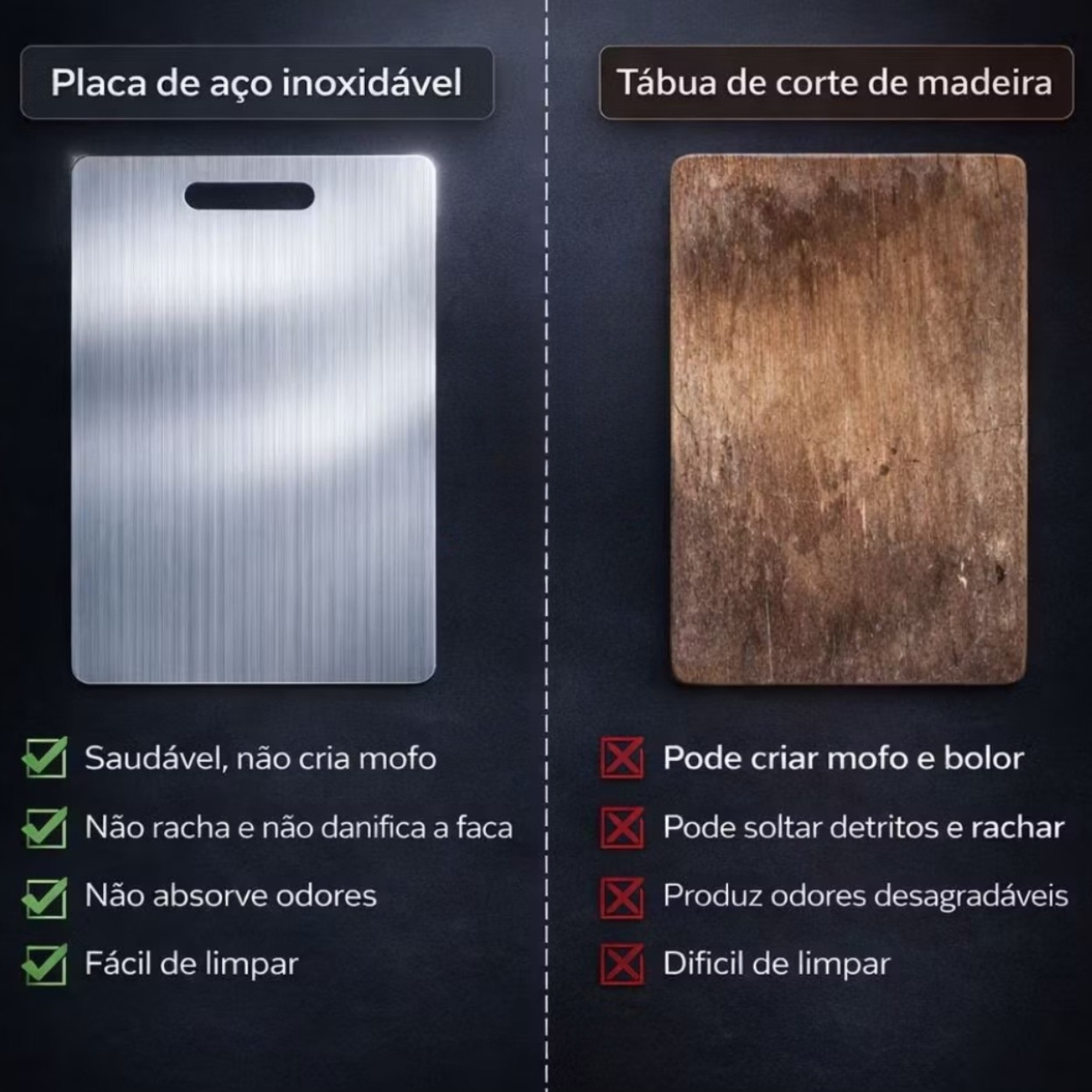 Tábua de Corte Titânio  Antibacteriana - TitanCut™ - 50% OFF