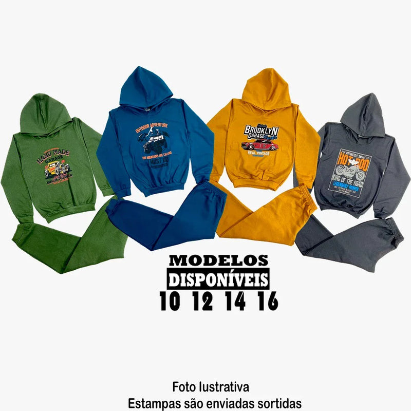 Kit de Roupas de Frio Masculinas - 4 Conjuntos de Moletom