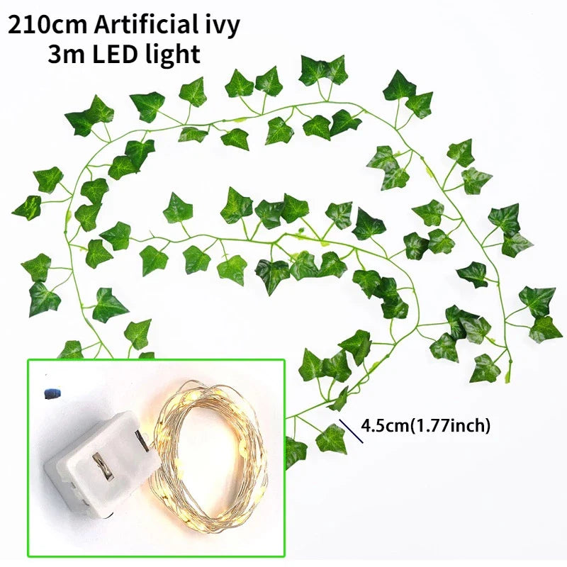 Cascata de Folhagem com Micro LED - Decoração Encantadora