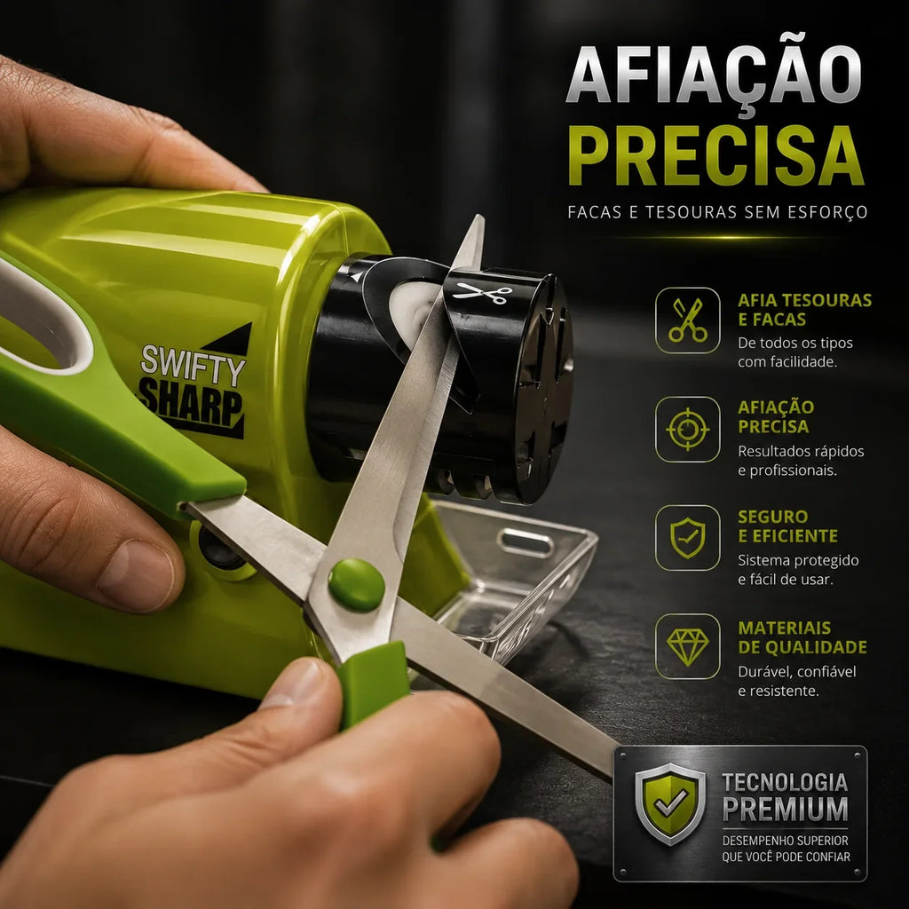 AfiTurbo™ • Afiador Elétrico de Facas, Tesouras e Ferramentas