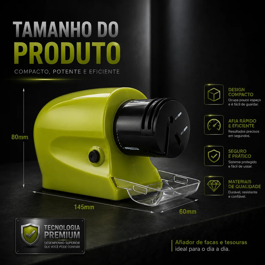 AfiTurbo™ • Afiador Elétrico de Facas, Tesouras e Ferramentas