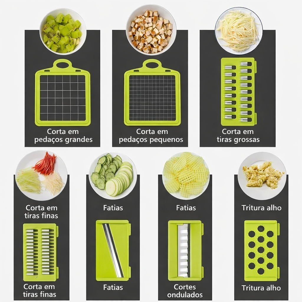 Fatiador de Legumes 16 em 1 Multifuncional Inox
