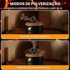 Difusor Canhão 3 em 1 — Névoa, Aroma e Luz para o Seu Relaxamento Perfeito