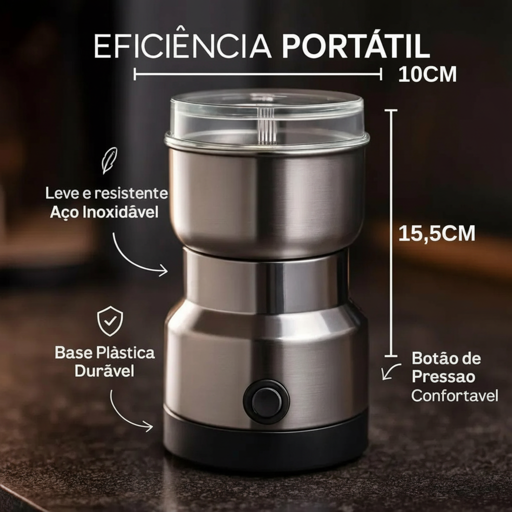 GrãoMix™ - Moedor Multifuncional Elétrico de Grãos e Especiarias - Entrega Grátis
