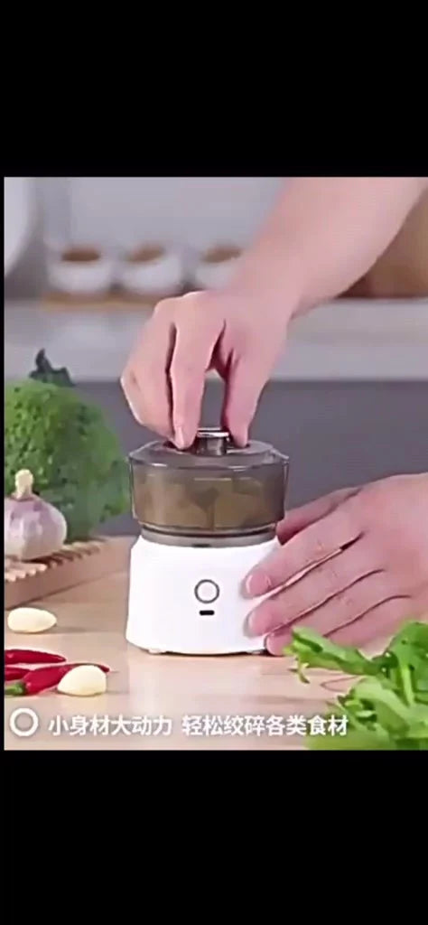 Mini Processador de Alimentos Elétrico Recarregável
