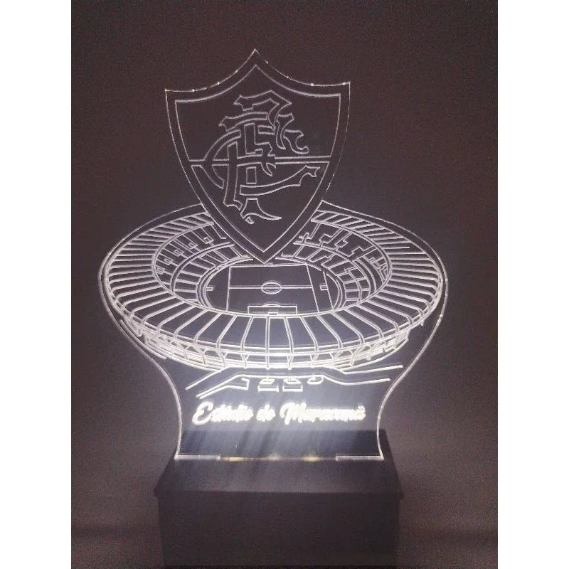 Luminária Led Maracanã Fluzão personalizada com seu nome