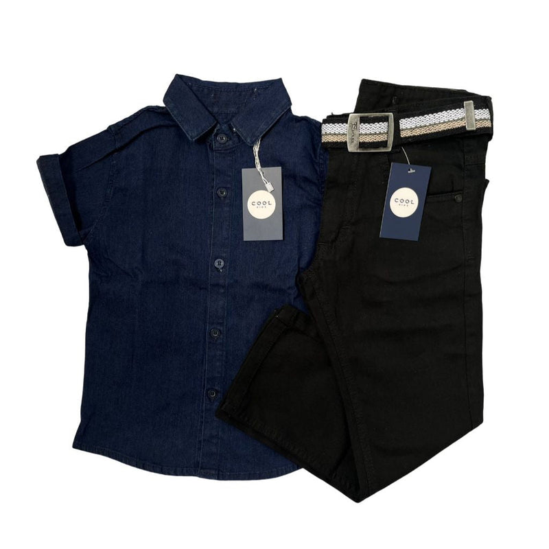 Conjunto Jeans Infantil Juvenil Masculino – Estilo Clássico e Moderno para Todas as Idades!