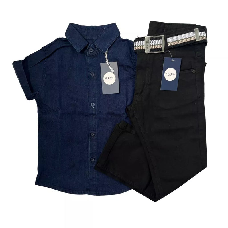 Conjunto Jeans Infantil Juvenil Masculino – Estilo Clássico e Moderno para Todas as Idades!