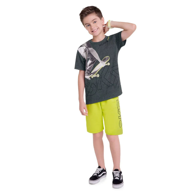 Conjunto Infantojuvenil Masculino Kyly – Verão com Conforto e Estilo!