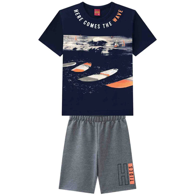 Conjunto Infantojuvenil Masculino Kyly – Verão com Conforto e Estilo!