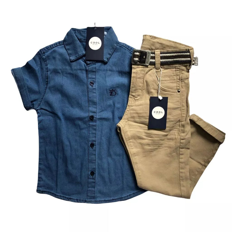 Conjunto Jeans Infantil Juvenil Masculino – Estilo Clássico e Moderno para Todas as Idades!