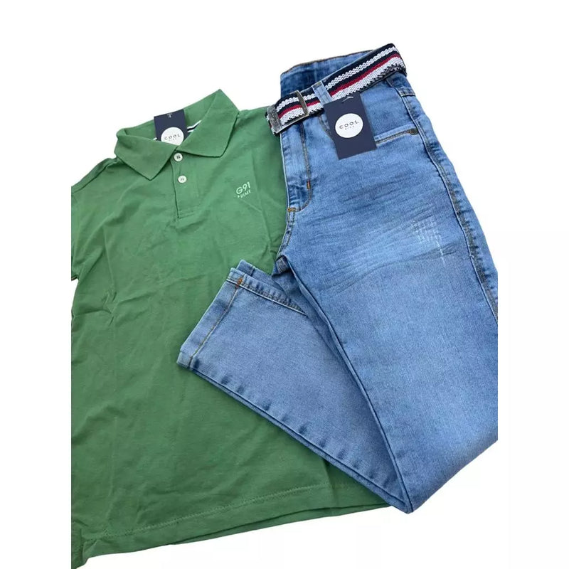 Conjunto Jeans Infantil Juvenil Masculino – Estilo Clássico e Moderno para Todas as Idades!