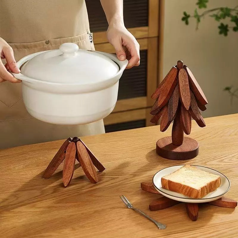 Descanso de Panela em Madeira | Kit com 10 Peças Decorativo (Cópia)