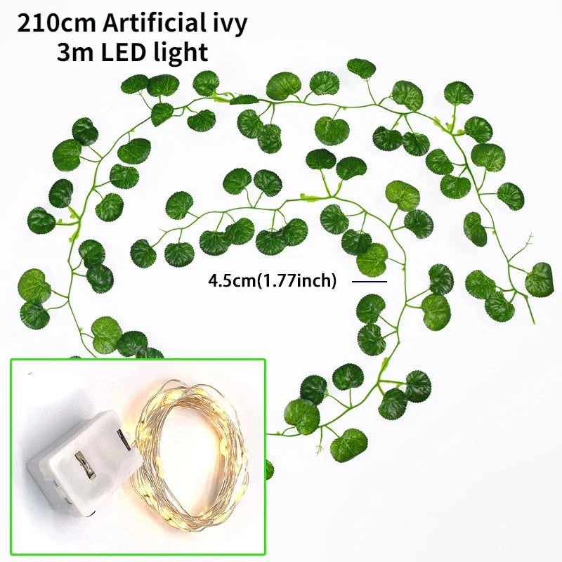 Cascata de Folhagem com Micro LED - Decoração Encantadora