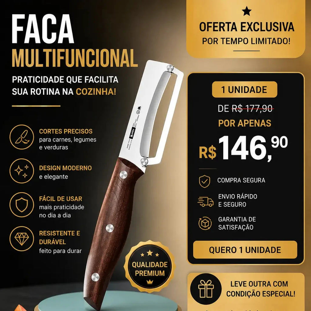 Faca descascadora Multifuncional Premium™ – Precisão, Praticidade e Cuidado no Seu Dia a Dia