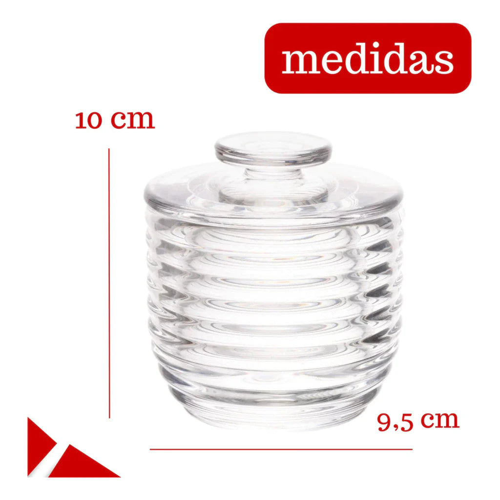 🍯 Manteigueira Francesa de Vidro Colmeia Lyor – Sabor e Elegância à Mesa
