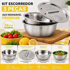 Bacia Raladora 4 em 1 Inox Fatiador e Escorredor